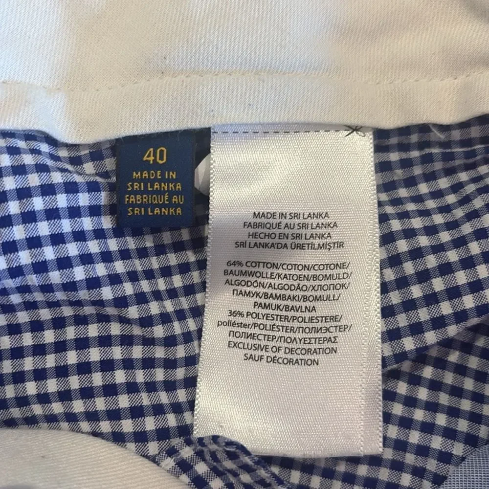 Polo Golf Ralph Lauren golf classic fit gingham shorts SZ 40